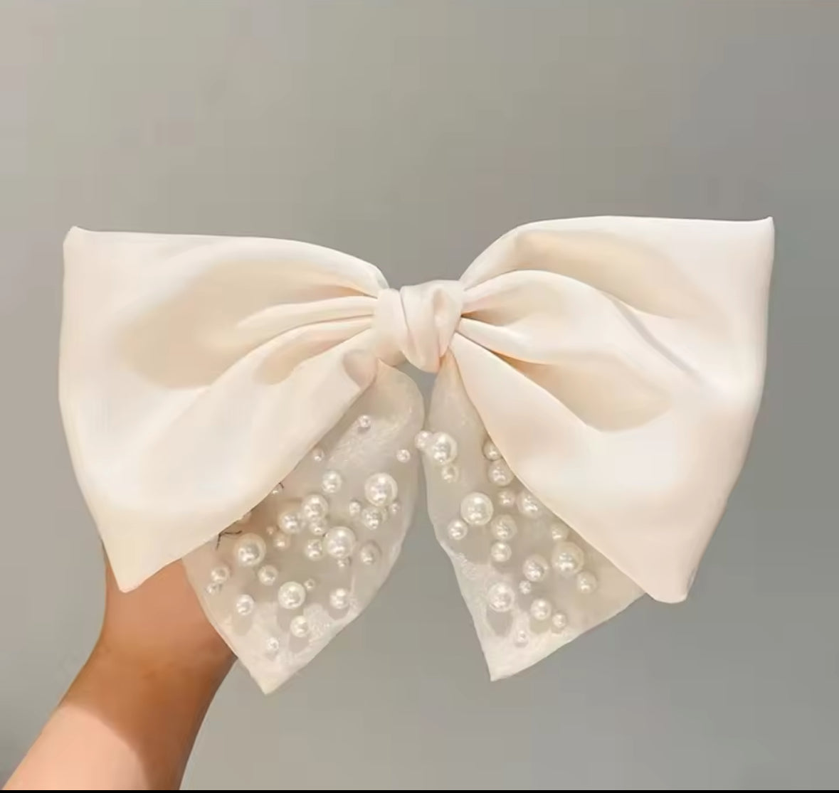 Double Layer Pearl French Bow