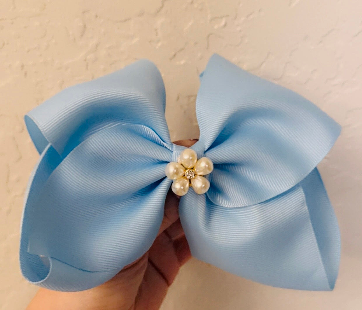 8" Large Solid Grosgrain Ribbon Hair Bow Clip