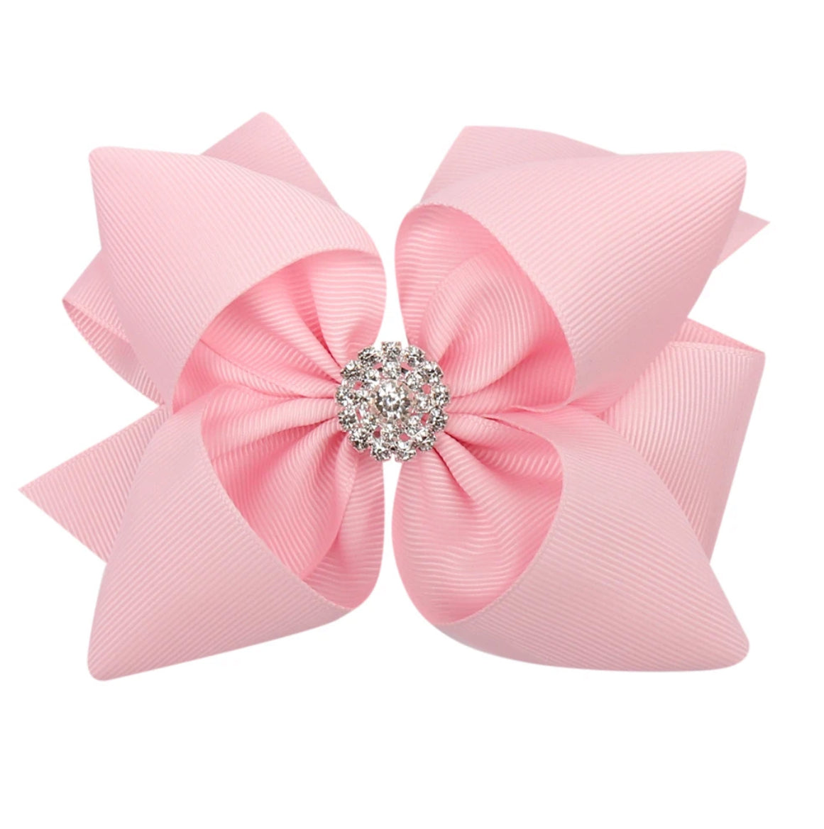 5" Rhinestone Stacked Hair Bow Clip