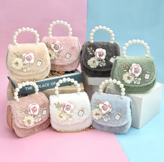 Mini plush handbag