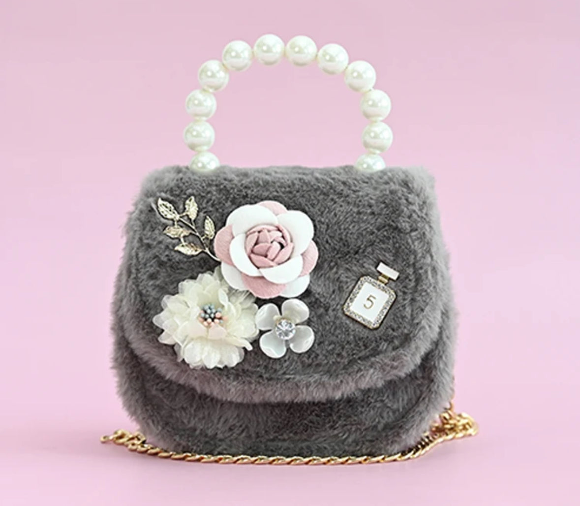 Mini plush handbag